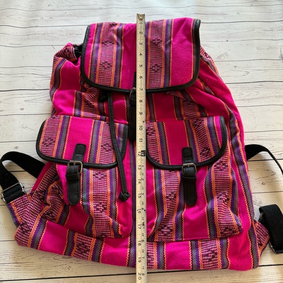 Pink Striped Backpack - Picture 3 of 5